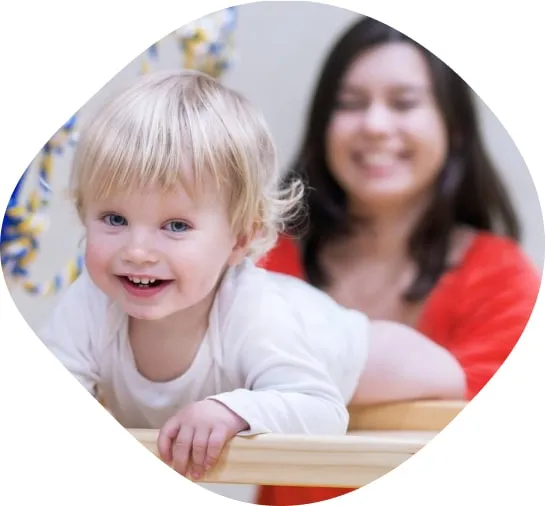 Parent and toddler play session at Pennine Gymnastics.